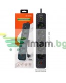 Разклонител 5 гнезда 2 USB и 1 type за захранване